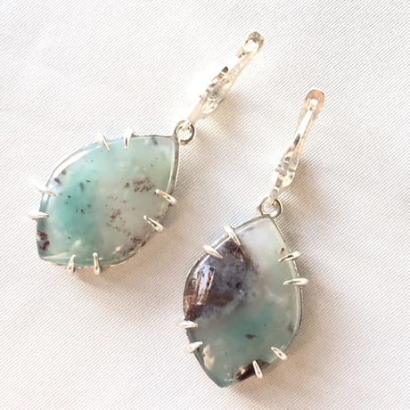 美麗レア物アクアプレーズ シルバーピアス