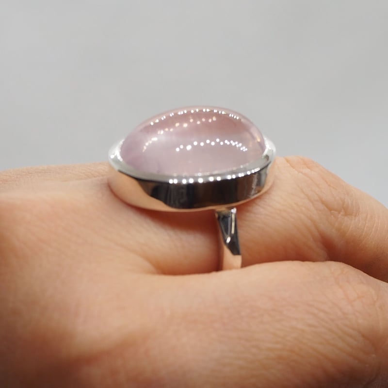 大粒ミスティッククォーツ　天然石リングSVリング 15号大粒ローズクォーツ SVリング | Le Papillon Jewelry