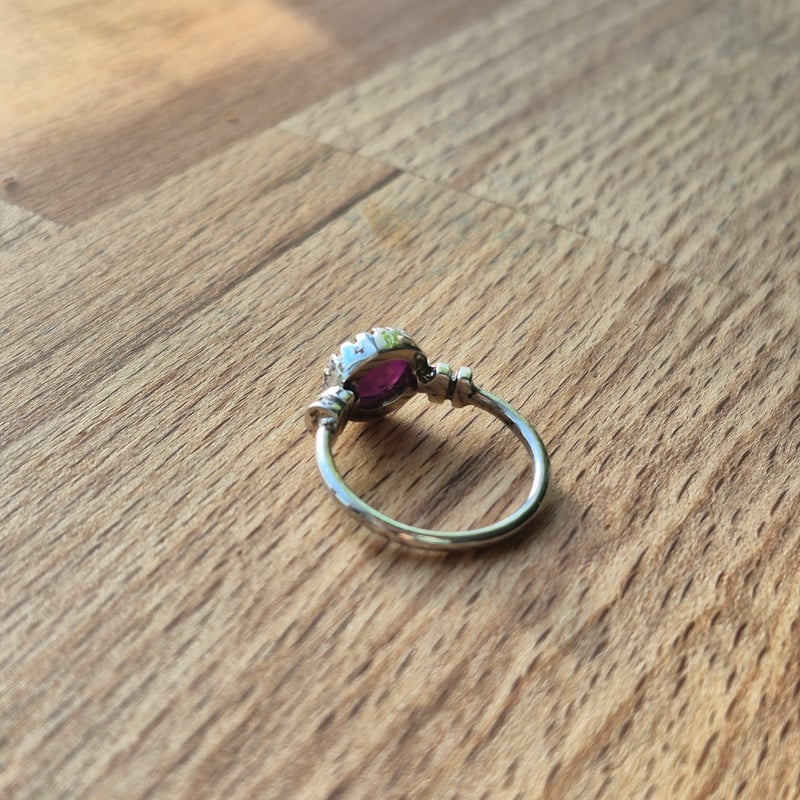 11号 レッドパープル スターサファイア シルバーリング | Le