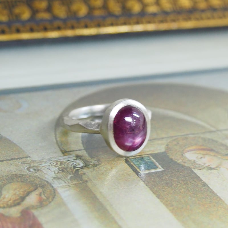 9.5号 ワイン色スタールビーSVリング | Le Papillon Jewelry