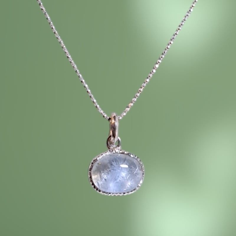 高品質デュモルチェライトインクォーツ シルバーネックレス | Le