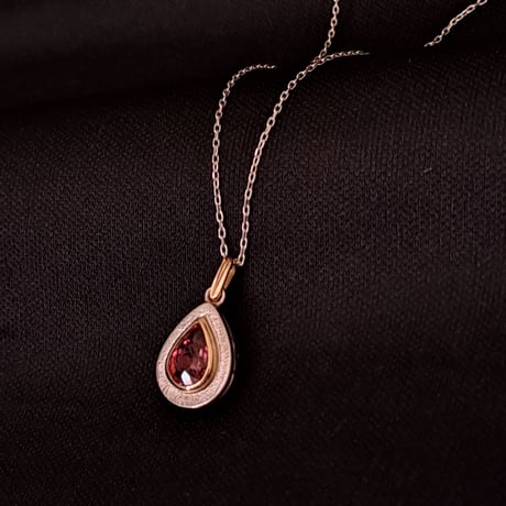 1.20ct 艶やかピンクトルマリン K18&シルバーネックレス