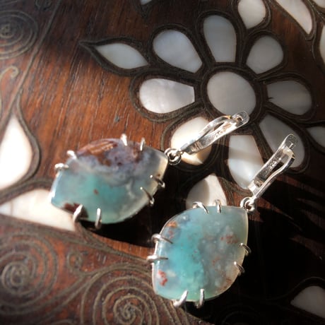 美麗レア物アクアプレーズ シルバーピアス
