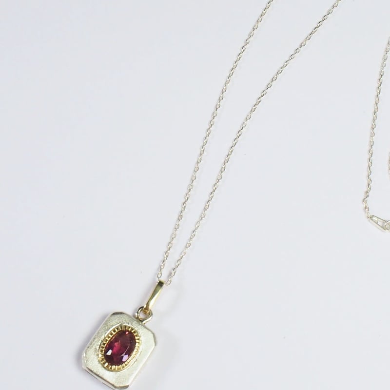 1.90ct 非加熱大きめピンクトルマリン K18&シルバーネックレス | Le 