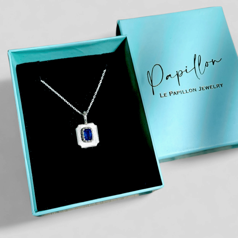 Cadre 高品質カイヤナイト シルバーネックレス | Le Papillon Jewelry