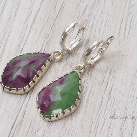 ナチュラルサファイア❤︎シルバーピアス