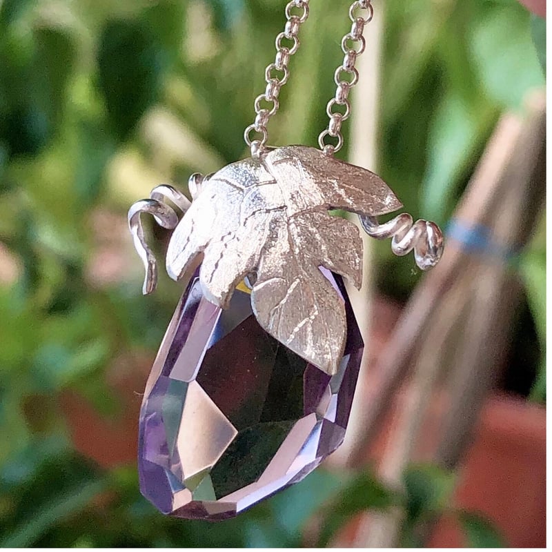 大粒AAA宝石質アメトリン シルバーネックレス | Le Papillon Jewelry