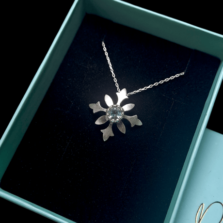Fleur ブルートパーズ シルバーネックレス