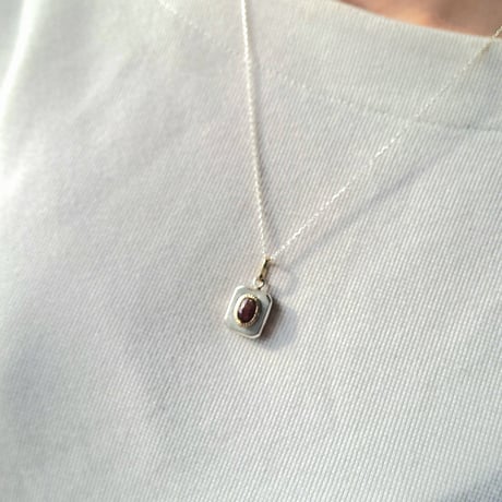 1.90ct 非加熱大きめピンクトルマリン K18&シルバーネックレス