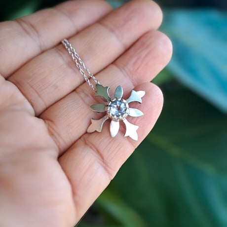 Fleur ブルートパーズ シルバーネックレス