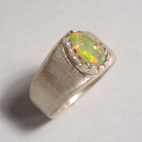 14号　エチオピアオパール シルバーリング