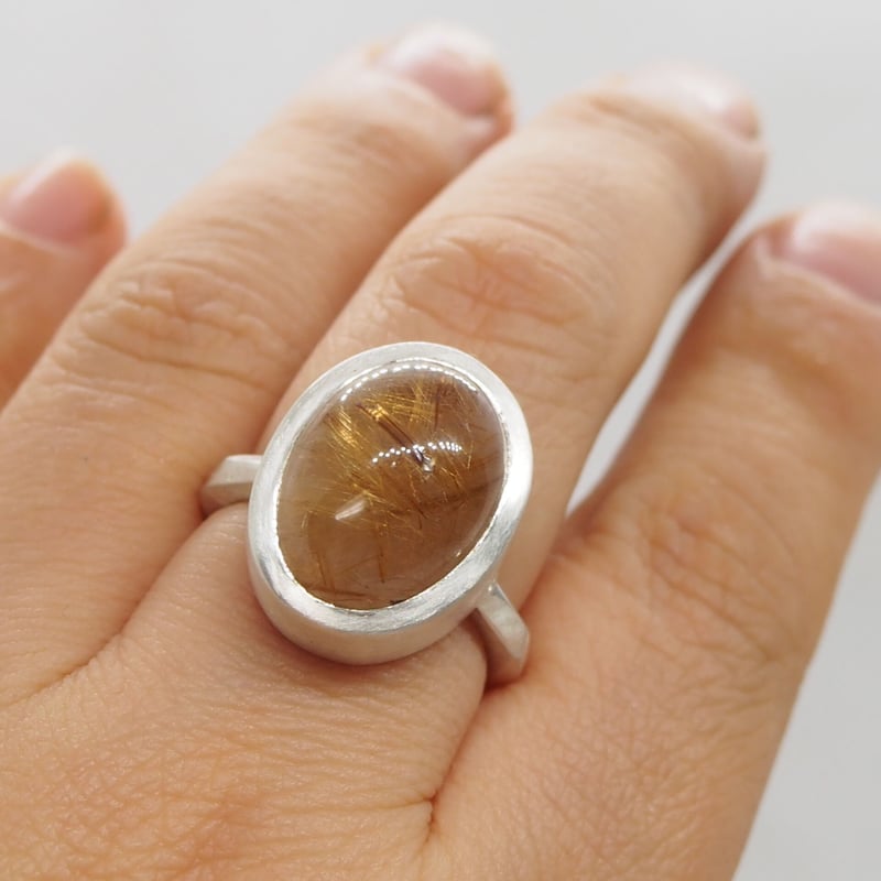 10号 優しげなルチルクォーツSVリング | Le Papillon Jewelry