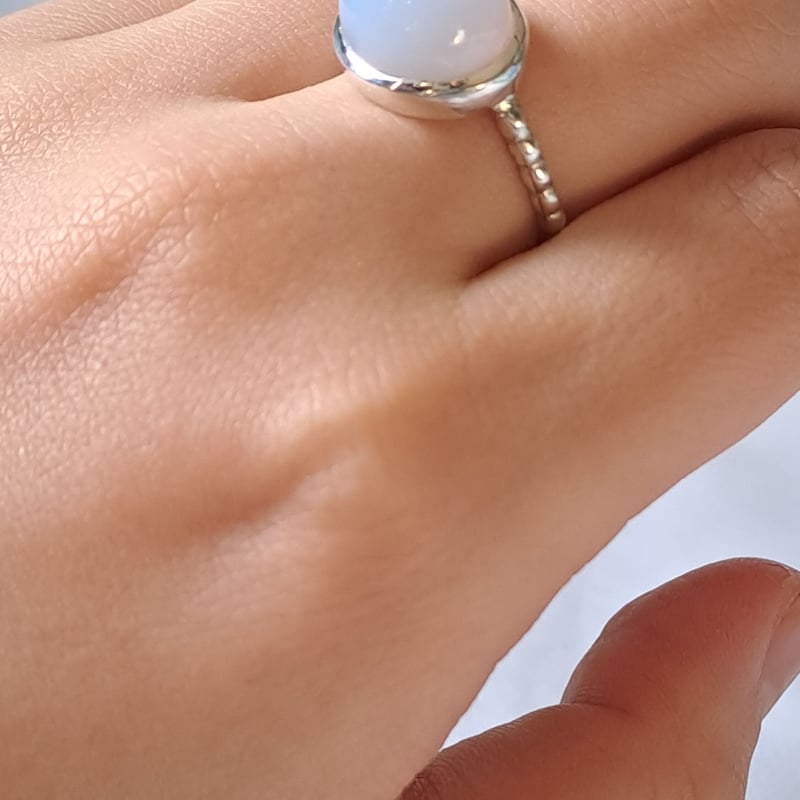 ヴィンテージ シルバー ブルー ジルコニア リング 指輪 15号 s1003blue_6.jpg