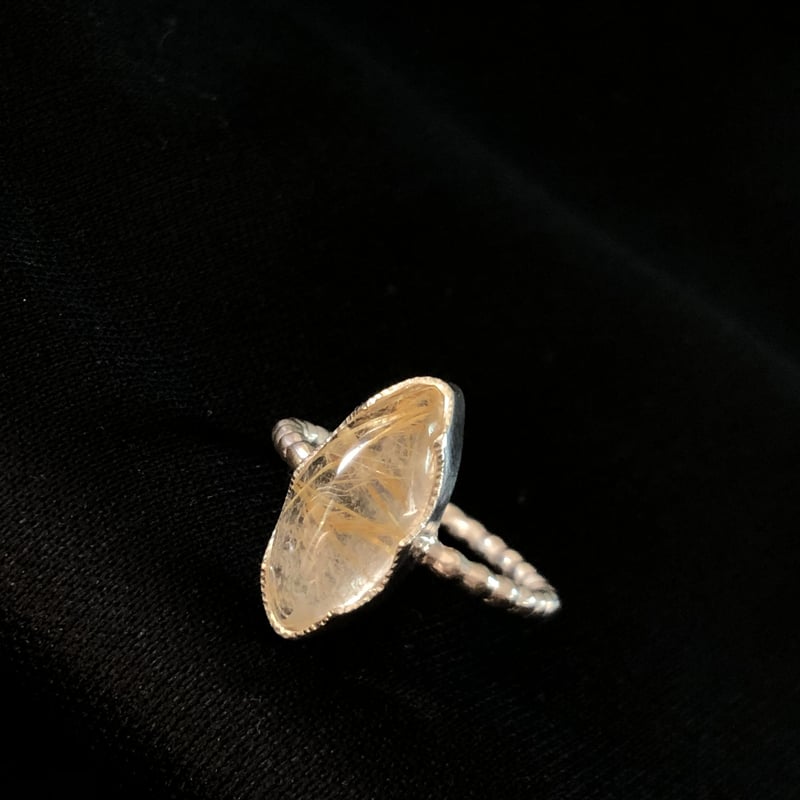 15号 優しげルチルクォーツ シルバーリング | Le Papillon Jewelry