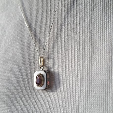 1.90ct 非加熱大きめピンクトルマリン K18&シルバーネックレス