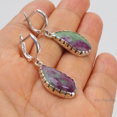 ナチュラルサファイア❤︎シルバーピアス