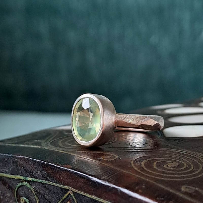 11号 上質プレナイト シルバーリング | Le Papillon Jewelry