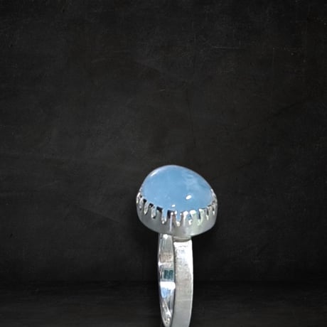 14号 綺麗色アクアマリン シルバーリング