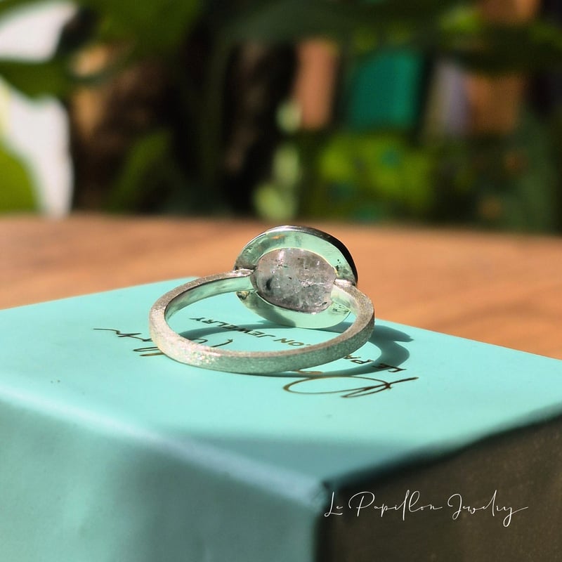 12.5号 春色淡いピンクトルマリン シルバーリング | Le Papillon Jewelry