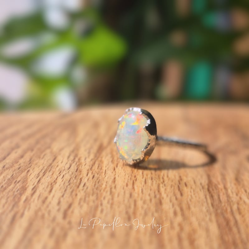 14号 艶やかオパール シルバーリング | Le Papillon Jewelry