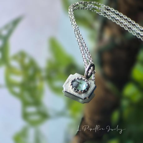 Cadre  ブルートルマリン シルバーネックレス
