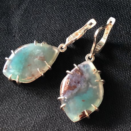 美麗レア物アクアプレーズ シルバーピアス