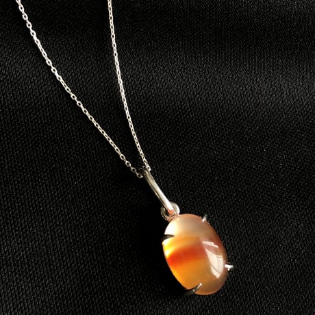 キャンディカラー　アゲート　Silverネックレス