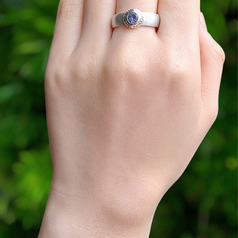 14.5号 大人色タンザナイト シルバーリング | Le Papillon Jewelry