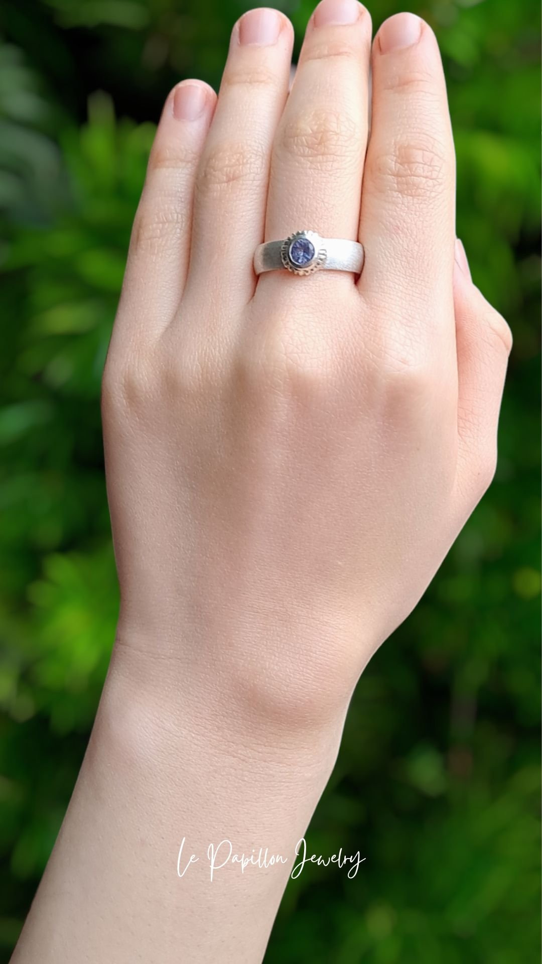 14.5号 大人色タンザナイト シルバーリング | Le Papillon Jewelry