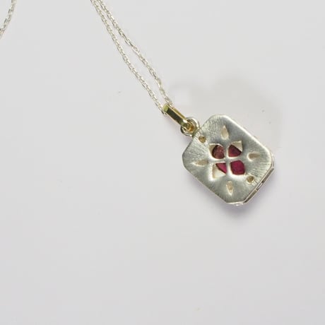 1.90ct 非加熱大きめピンクトルマリン K18&シルバーネックレス