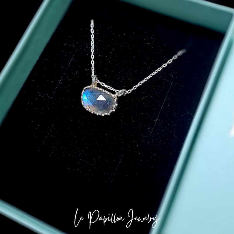2024年新作 美しい青 ラブラドライト Jewelry Papillon Le | シルバーネックレス アクセサリー
