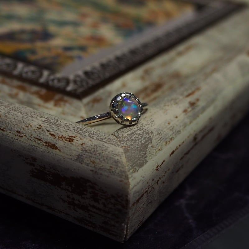 4〜16号 上質5ミリ オパール シルバーリング | Le Papillon Jewelry