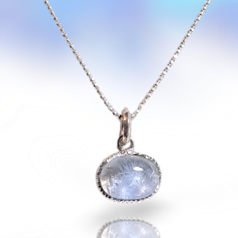 高品質デュモルチェライトインクォーツ シルバーネックレス | Le