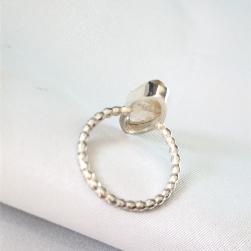 15号 優しげルチルクォーツ シルバーリング | Le Papillon Jewelry