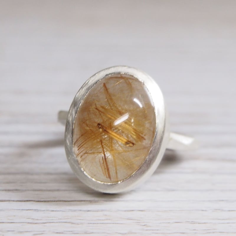 10号 優しげなルチルクォーツSVリング | Le Papillon Jewelry