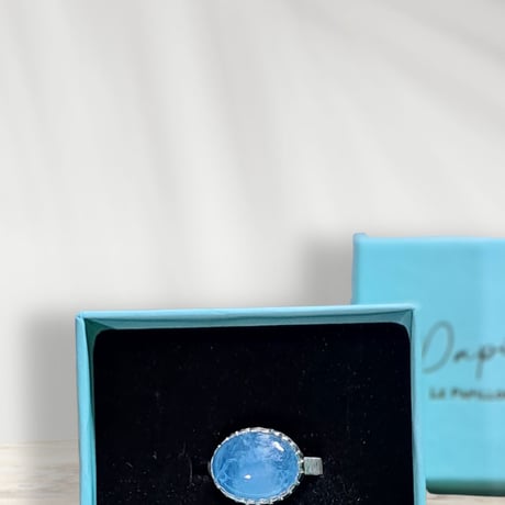 14号 綺麗色アクアマリン シルバーリング