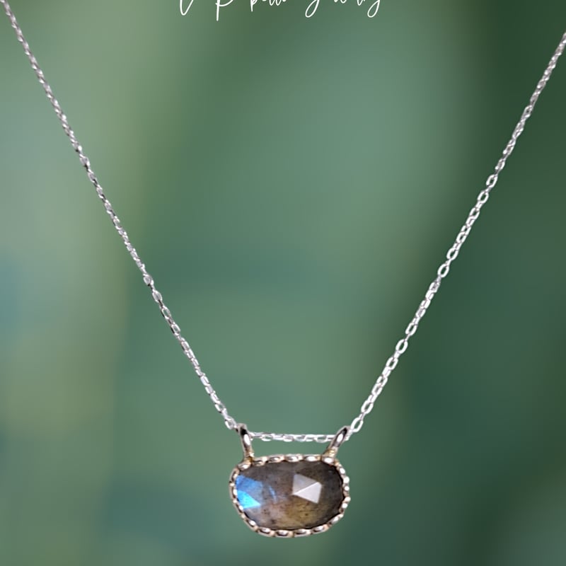 美しい青 ラブラドライト シルバーネックレス | Le Papillon Jewelry 美しい青 ラブラドライト シルバーネックレス | Le Papillon Jewelry