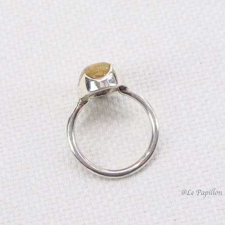 クリアな金線ルチルクォーツ❤︎シルバーリング9号