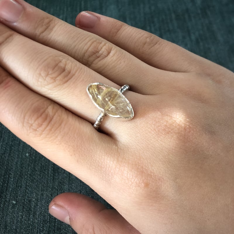 15号 優しげルチルクォーツ シルバーリング | Le Papillon Jewelry