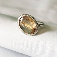 12号　美麗なルチルクォーツ　シルバーリング