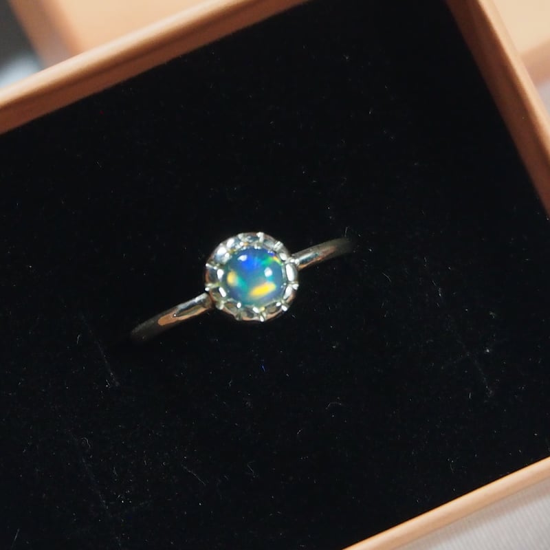 4〜16号 上質5ミリ オパール シルバーリング | Le Papillon Jewelry