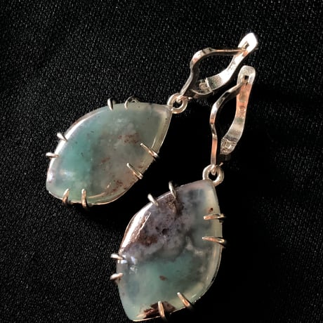 美麗レア物アクアプレーズ シルバーピアス
