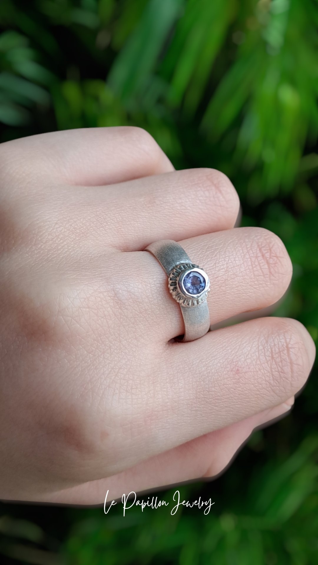 14.5号 大人色タンザナイト シルバーリング | Le Papillon Jewelry