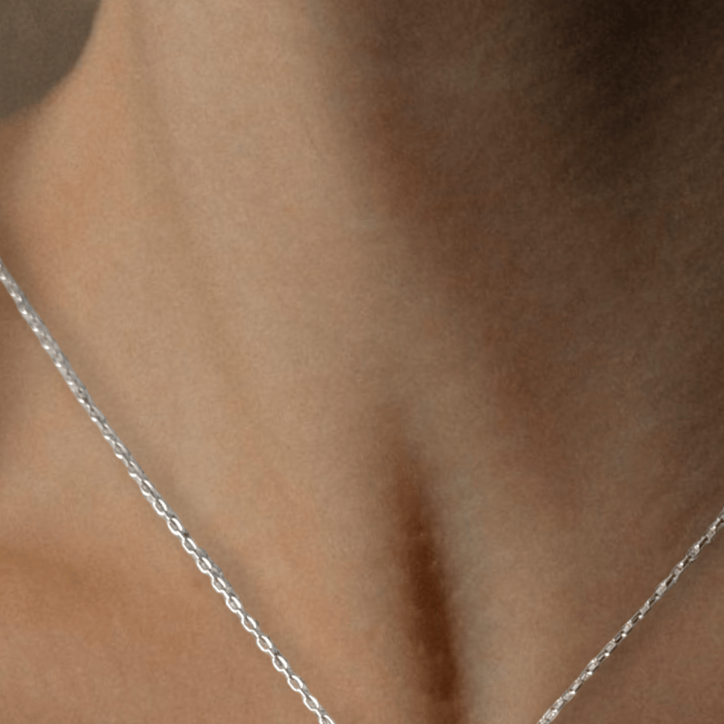 シンプル スモーキークォーツ シルバーネックレス | Le Papillon シンプル スモーキークォーツ シルバーネックレス | Le Papillon