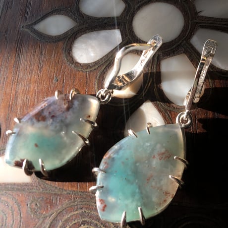 美麗レア物アクアプレーズ シルバーピアス