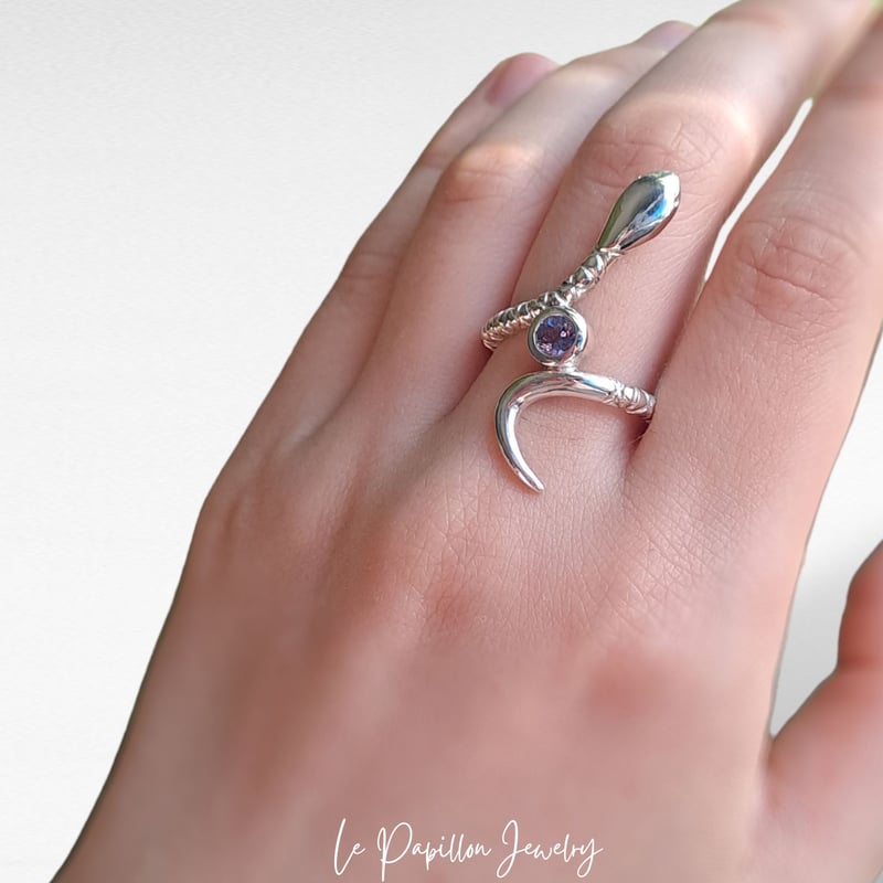 【特価】タンザナイト シルバー リング 11号 14.5号 大人色タンザナイト シルバーリング | Le Papillon Jewelry