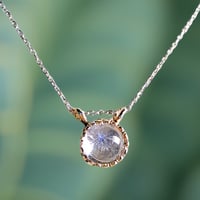 可愛らしいデュモルチェライトインクォーツ シルバーネックレス