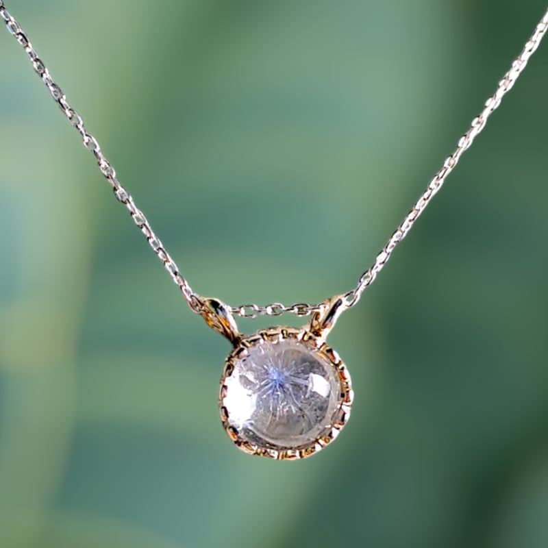 071860 天然石デュモルチェライト紐ネックレス