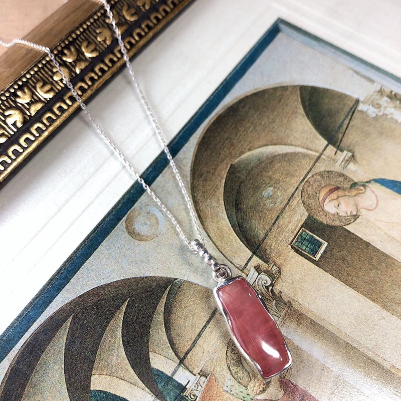 宝石質綺麗なインカローズ SVネックレス | Le Papillon Jewelry