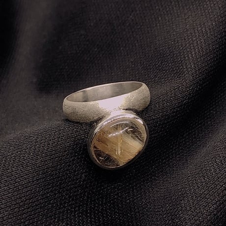 9号　ジュピターのようなルチルクォーツSVリング